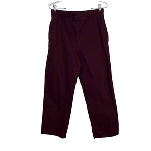 COS Dark Burgundy Straight Leg Trousers